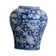 thumbnail image 2 of Jarrón de cerámica para flores, maceta, arreglo floral único y elegante, azul y Azul oscuro, 2 of 9