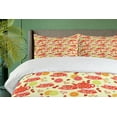 thumbnail image 3 of Ambesonne Yellow Duvet Cover Sets, Cup with Dots and Fruits, 2-King, Yellow Scarlet, 3 of 6