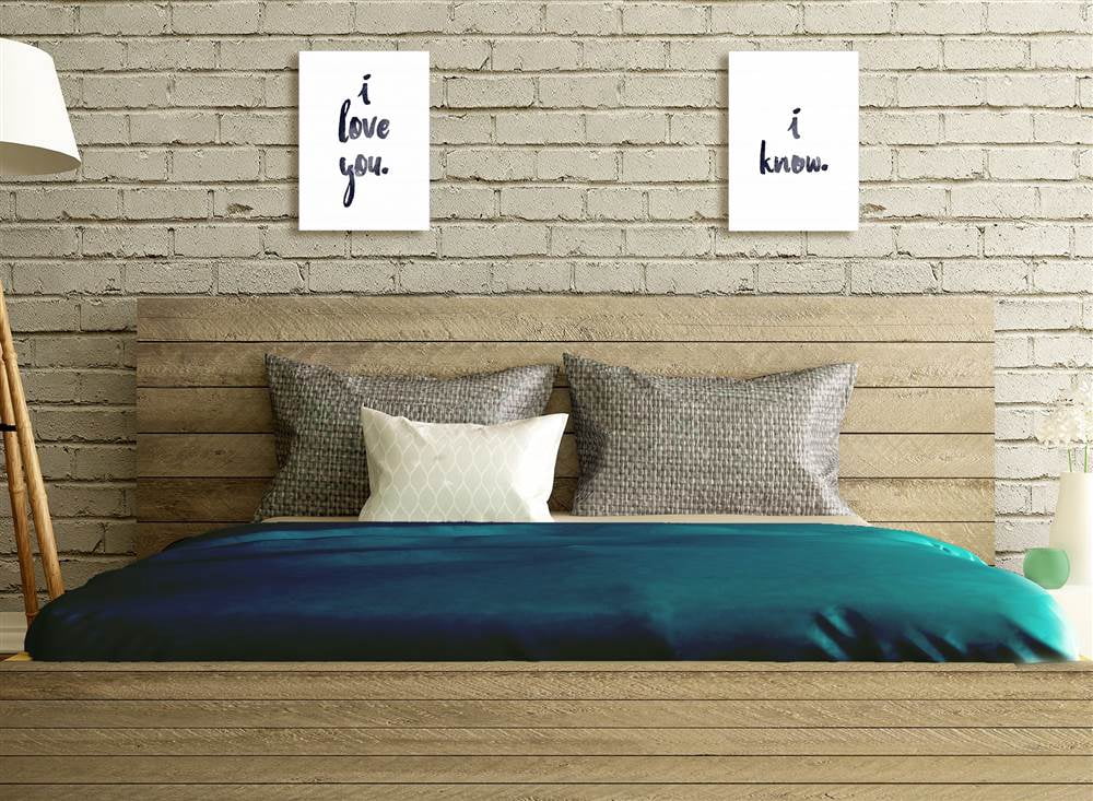 Stupell Industries Glam I Love You Phrase Inspirational Painting Gallery Wrapped Canvas Art Print Wall Art, 16 x 20, Set of 2