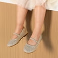 thumbnail image 5 of DREAM PAIRS Girls Mary Jane Rhinestone Studded Slip On Ballet Flats Toddler, 5 of 5