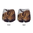 thumbnail image 5 of Lsque Portrait Of Cow With Its Baby Cow Printed Women's Running Shorts with Liner Pockets,Elastic Quick Dry Workout Athletic Gym Yoga Shorts,Womens High Waist Shorts-XX-Large, 5 of 9