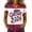 Brown, variant on Women's Summer Tops 2026 Soccer Cup V Neck Short Sleeve Fan Wear USA Soccer Jersey American Flag Football Graphic Tees Green S