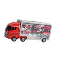thumbnail image 3 of Fire Truck Toy, Smoothly Plastic Carrier Truck Toy  For Outdoor, 3 of 8