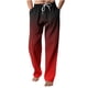 thumbnail image 2 of Pantalones largos de moda para hombre con cordón elástico en la cintura y color degradado, pantalones casuales de longitud completa para hombre., 2 of 4