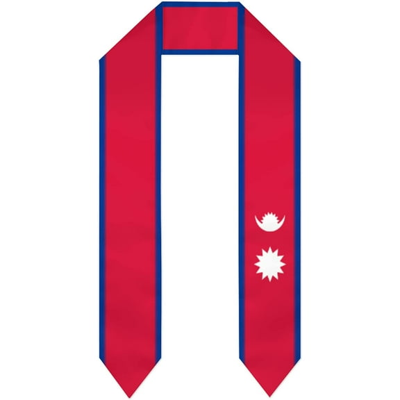 DABOYOZHZH Nepa Flag Graduation Shawl Sash Stole Wraps Scraf For International Study Pride Women Men