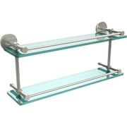 22" Tempered Double Glass Shelf with Gallery Rail (Build to Order)