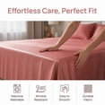 thumbnail image 5 of Unique Bargains Microfiber Gauze Bed Sheet Flat Sheet Bedding Pink 66"x88", 5 of 5