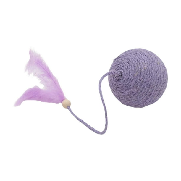 Juguete de pelota para gatos, juguete para rascar, regalo ideal, juguete para gatos de interior. púrpura