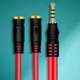 thumbnail image 3 of Adapter Cable 2-in-1 High Fidelity 3.5mm Earphone AUX Splitter Converter for Mobile Phone,Black, 3 of 8