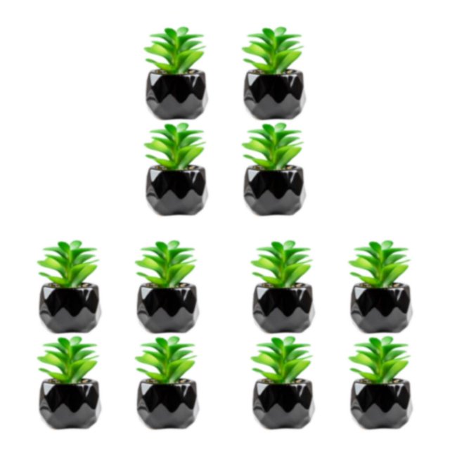 Advancent Planta artificial ecológica de 4 piezas, elección hermosa y sostenible, plantas suculentas artificiales, rosa del desierto Type1 NO1