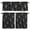 Black, variant on 3 Piece Kitchen Curtains and Valances Set Cream Botanical Cafe Curtains 24 Inch Length Spring Summer Chic Wildflowers Valance & Tier Curtain for Living Room Bedroom Small Window 54"x18"+27"x24"*2