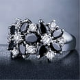 thumbnail image 4 of Mxee Clearance Rings for Women Women's 925 Silver Plated Inlaid Zircon Gem Ring, 4 of 4