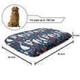 thumbnail image 2 of Narwhal Pet Bed, Arctic Ocean Fauna School of Fish and Jellyfish Sketch, Chew Resistant Pad for Dogs and Cats Cushion with Removable Cover, 24" x 39", Royal Blue Pale Blue, by Ambesonne, 2 of 4