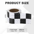 thumbnail image 2 of Uxcell Reflective Tape, Self-Adhesive Trailer Reflector Tape Waterproof Warning Sticker Black White 2 Inch x 16 Feet, 2 of 6