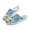Butterfly Daisy Print, variant on Blue Skeleton Print Breathable Mesh Slip On Clogs - Comfortable Lightweight Summer Unisex Walking Shoes