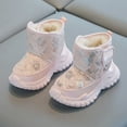 thumbnail image 2 of Xudanell Toddler Boy Shoes Solid Color Baby Shoes High Top Graphic Snow Boots Girls Boys Winter Shoes, 2 of 6
