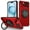 Red, variant on For iPhone 13 Case with Ring Stand,360°Rotatable Ring Holder Magnetic Kickstand,2-Layer Full Body Heavy Duty Shockproof Rugged,Non-Slip Protective Phone Case for iPhone 13,Black