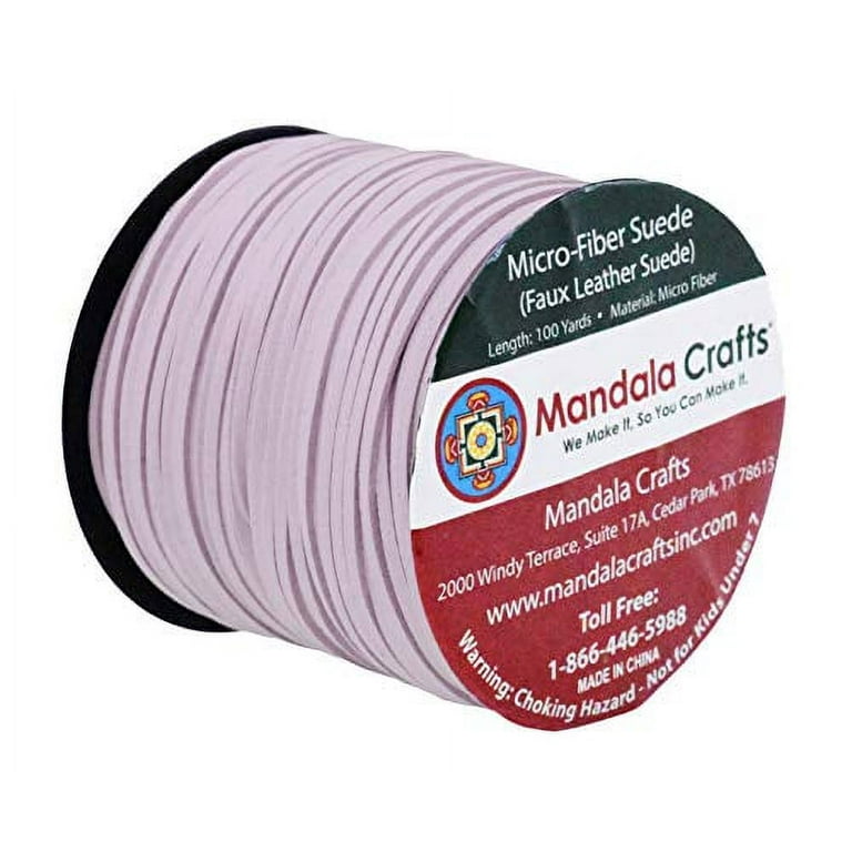 Mandala Crafts 100 Yards 2.65mm Orange Faux Suede Cord - Flat