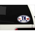 thumbnail image 2 of Flag of Tennessee / American Flag Oval 3M Vinyl Bumper Sticker Decal | Navy & Gold Jackson, TN Sticker Vinyl Decal, 2 of 3