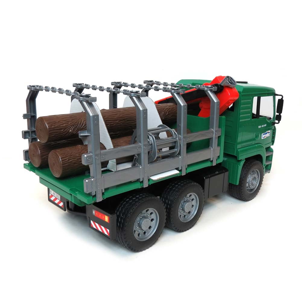 Bruder 02769  MAN Timber Truck w/ Loading Crane and 3 Trunks
