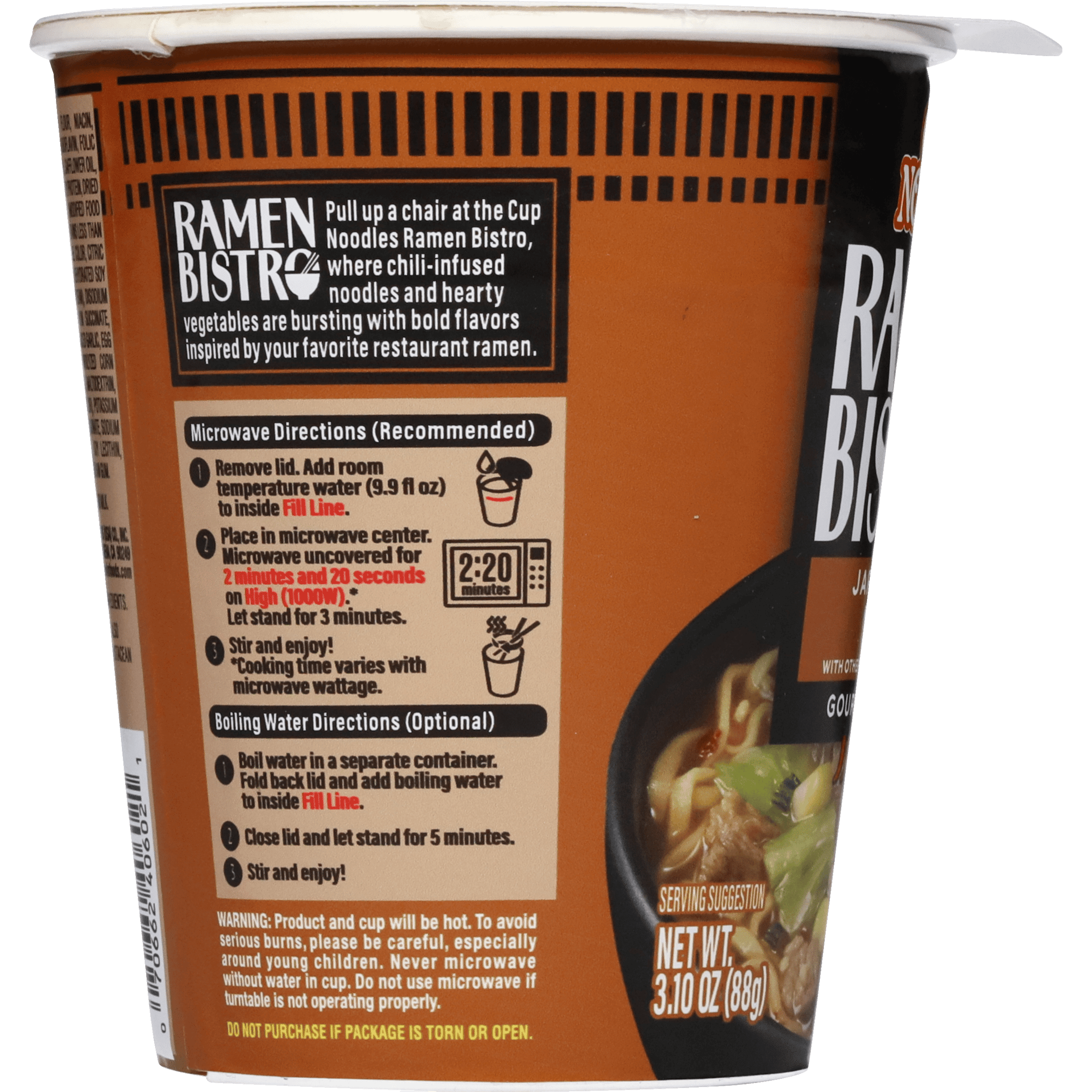 (6 pack) Nissin Cup Noodles Ramen Bistro Ramen Noodle Soup, Japanese Miso Flavor, 3.10 oz Cup, Shelf-Stable