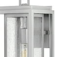 thumbnail image 3 of Double Frame Design 1-Light Large Outdoor Wall Lantern in Satin Nickel with Clear Seedy Glass 7 inches W X 20 inches H-Black Finish-Incandescent, 3 of 10