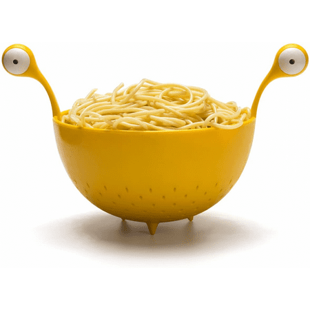 

JUSTUP Spaghetti Monster- Kitchen Strainer for Draining Pasta Vegetable Fruit- Colander Dimensions 12.2x 8.27x 7.48 in- BPA-free Food Strainers