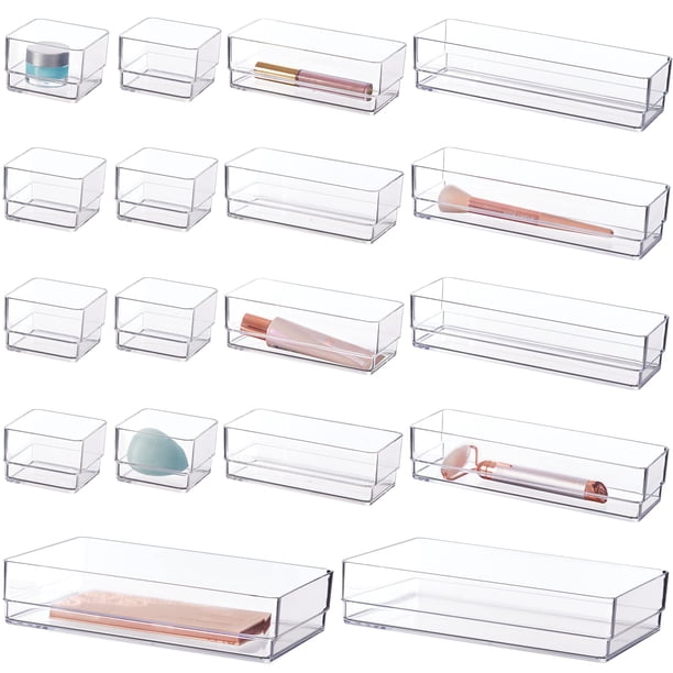 Organizador de cajones StorI SimpleSort, 18 piezas, apilable, transparente