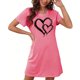 thumbnail image 5 of Camisón corto de talla grande para mujer, camisón de manga corta con estampado de pecho a la moda, camisón para mujer, 5 of 7