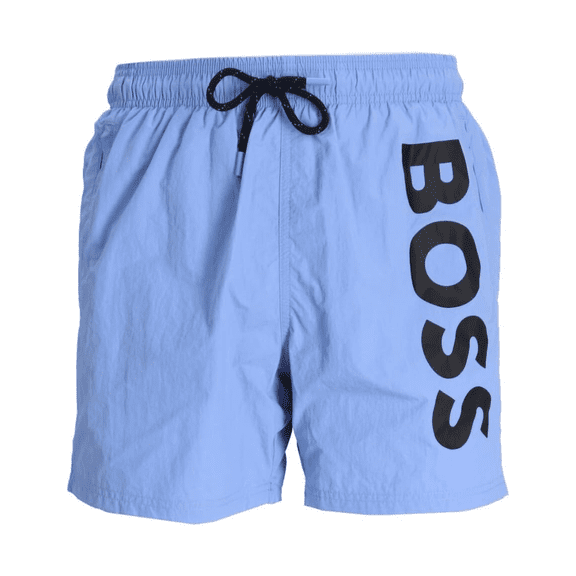 Hugo Boss Men's Standard Length Ocotpus Swim Trunks, Bright Blue, Large
