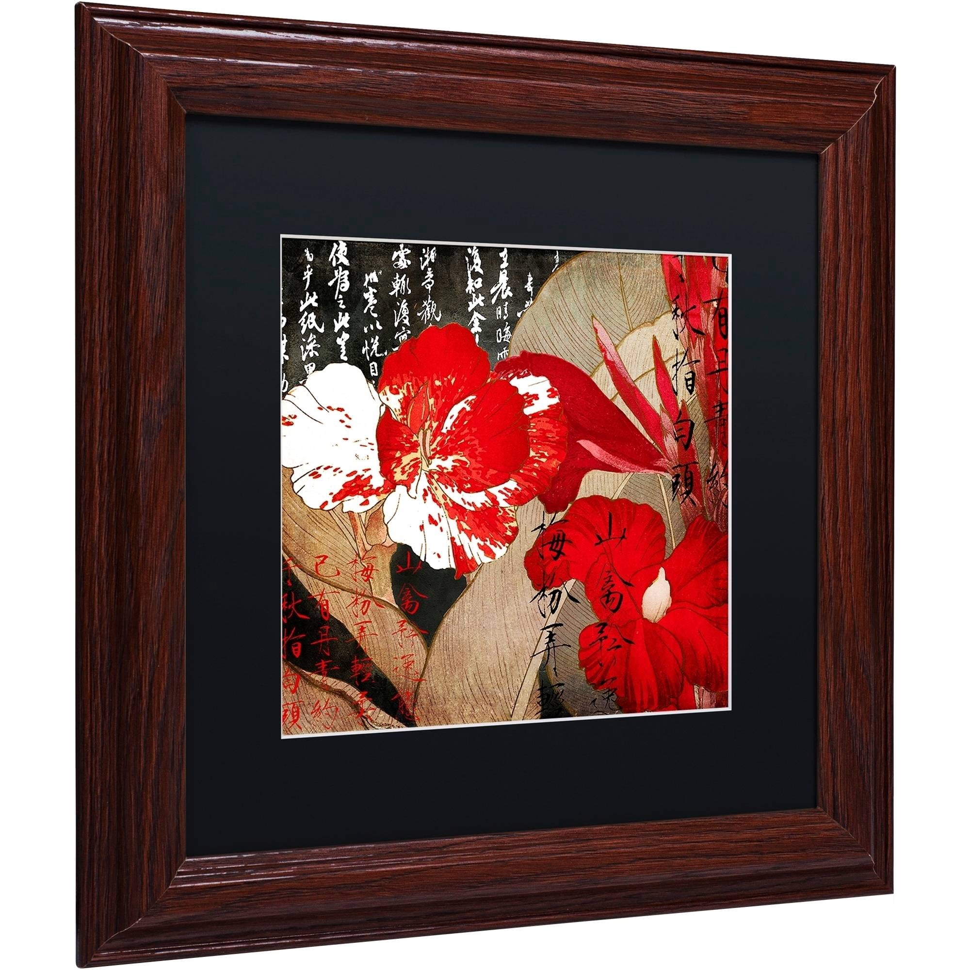 Trademark Fine Art "China Red I" Canvas Art by Color Bakery Black Matte, Wood Frame