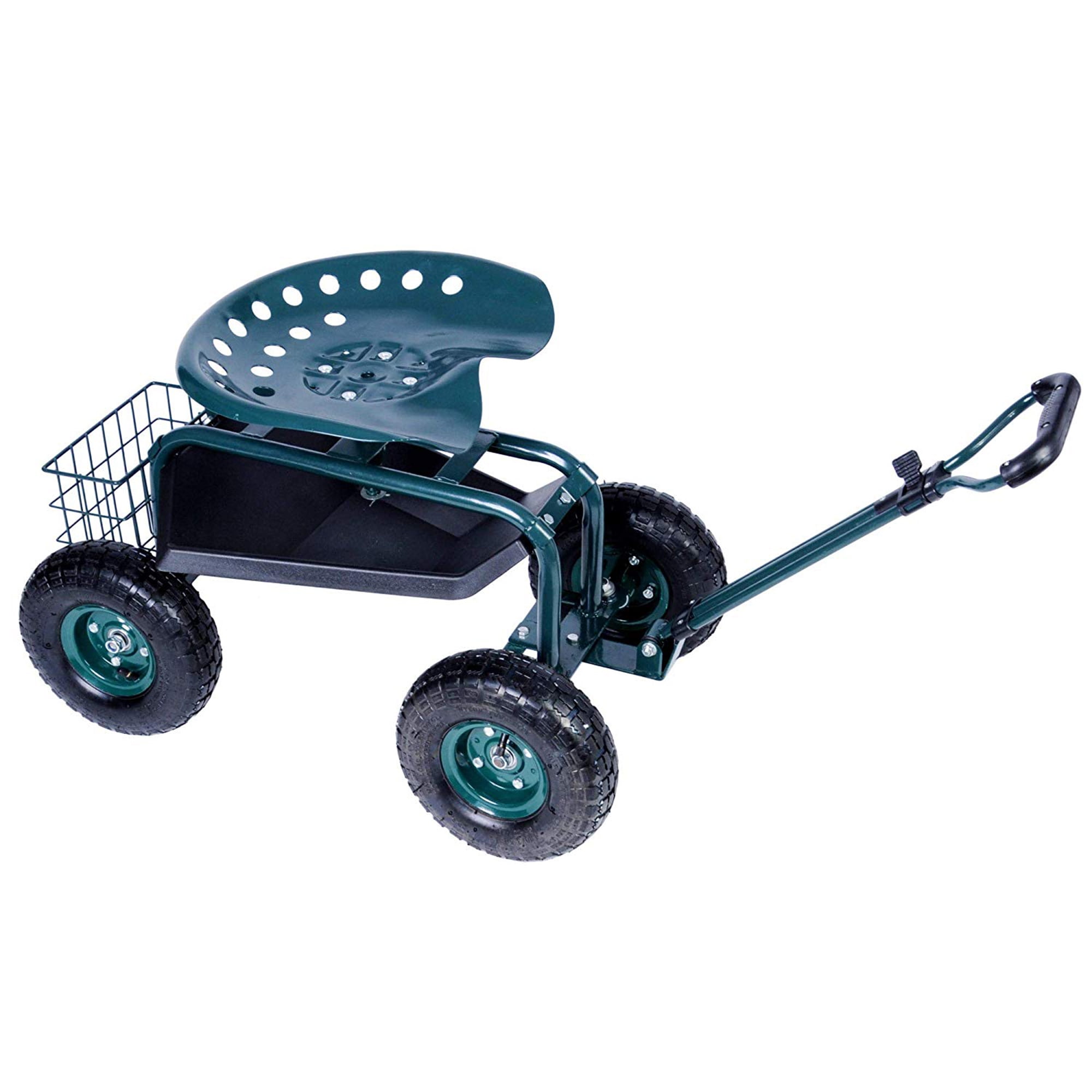 Generic wivel Work Seatn Cart Tool Trolley Adjustable Rolling Garden Swivel Work Cart Gardening Seat Adjustable Rol 
