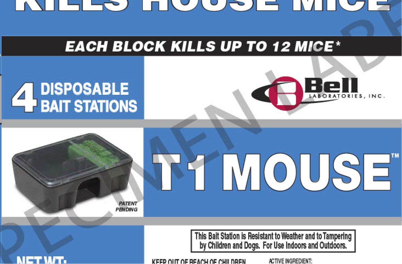 T1 Mouse Disposable Bait Station- 1 Case (24 Bait Stations) by Bell Laboratories