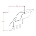 thumbnail image 2 of EWCR47 Colonial Crown 3/4" x 4" Unfinished 3" High x 2-5/8" Deep, 2 of 4