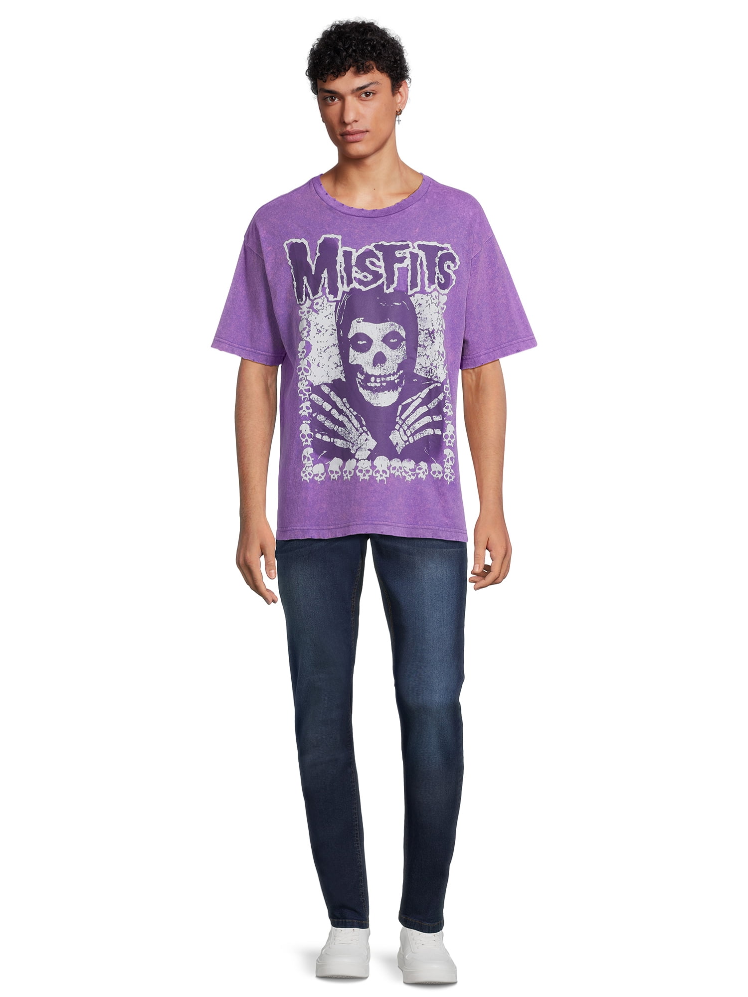 Misfits Men's & Big Men's Skull Pattern Poster Graphic Band Tee, Size XS-3XL