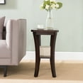 thumbnail image 6 of Leick Home Boa Solid Wood Narrow End Table with Shelf, Chocolate Oak, 6 of 17