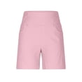 thumbnail image 5 of QATAINLAV Plus Size Bermuda Shorts for Women Knee Length Chino Dress Shorts Solid Color Business Dressy Casual Short Pants with Pockets Pink XXXXXL, 5 of 10