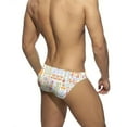 thumbnail image 6 of Nmnitkp Mens Swim Trunks Elastic Fabric Men's Bikini Swimwear Low Rise Swimming Briefs with Adjustable Drawstring,Boys Swim Trunks White,L, 6 of 7