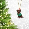 thumbnail image 3 of Noothes Wooden Lab Christmas Ornament, Pet-Themed Holiday Tree Decor for Dog Lovers and Rustic Xmas Decorations, 3 of 7