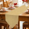 thumbnail image 2 of Yellow Table Runner Linen Burlap Table Runner 72 Inches Long Rustic Farmhouse Solid Color Dresser Scarves for Kitchen Island Coffee Dining Room Party Wedding Banquet Holiday Decoration 18"x72", 2 of 8