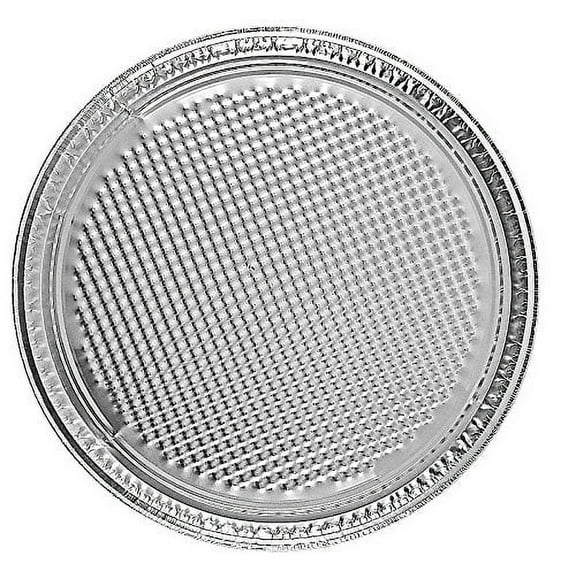 Durable Packaging 12" Round Aluminum Foil Pizza Pan - Disposable Baking Sheet/Tray Tins (Pack of 25)