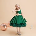 thumbnail image 4 of Robe Tutu en Satin pour Filles 3-13T, Robe de Princesse Sans Manches pour Fête d'Anniversaire, Robe de Bal Lisse, Robe de Soirée de Mariage, 4 of 9