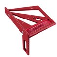 thumbnail image 1 of Tignapoo Precision Aluminum Multi-Angle Measuring Ruler for Woodworking, Engineering, and Construction - Red Imperial Scale, Durable & Portable Design, 1 of 6