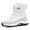 White, variant on Stepedia Snow Boots for Women Waterproof Mid Calf Lace Up Warm Faux Fur Winter Boots for Outdoor, Pink