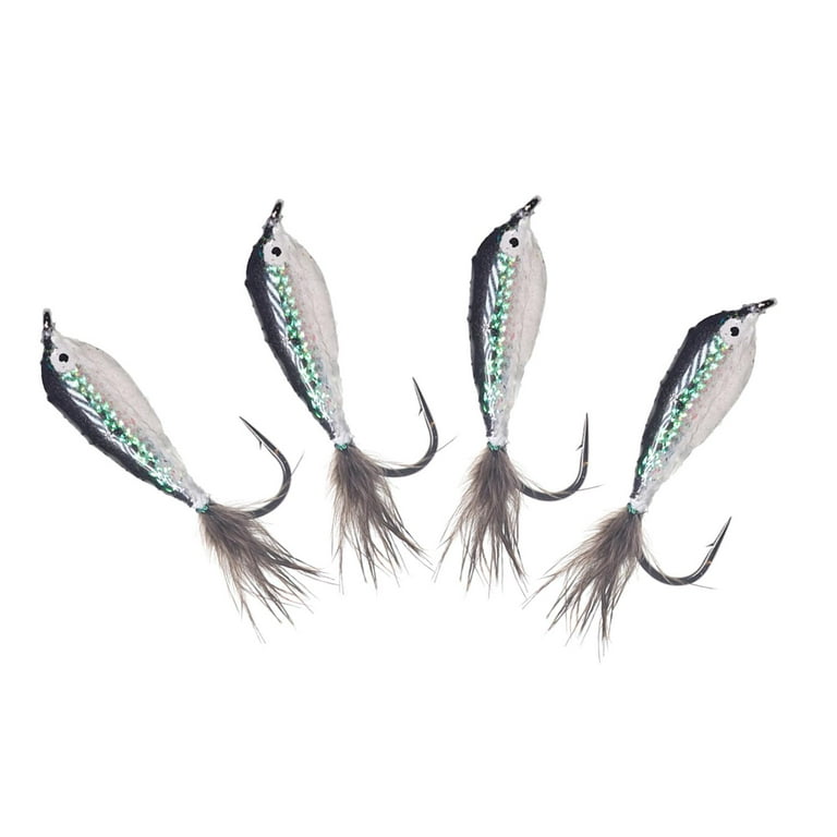 Epoxy Minnow Streamer Fly Saltwater Bass Trout Perch , 4pcs D