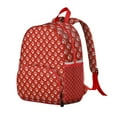 thumbnail image 3 of Geometric Dog Pattern Student Backpack – Playful Puppy Paw Print with Bone and Tail Cartoon Design, Artistic Watercolor Style for School, 3 of 4
