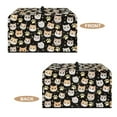 thumbnail image 6 of FOR U DESIGNS Funny Cat Print Microwave Oven Cover Dust-Proof Microwave Oven Grill Covers Protector with Top Handle, Foldable Small Appliance Covers in Home and Office-S, 6 of 8