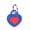 Blue, variant on Heart Shaped Airtag Case Keychain, Soft Silicone Airtag Holder Cover with Metal Key Ring, 360° Protective Airtag Dog Collar Tracker Case, for Keys Backpack Luggage Pets