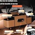 thumbnail image 4 of Back Seat Car Organizer ， Multifunctional Car Back Seat Storage Box with 2 Drink Cup Holder Tissue Box for Hold Phone Drinks Handbag Compatible with Most Vehicles, 4 of 7