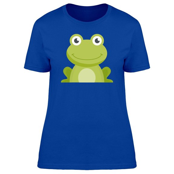 Cute Happy Frog Doodle Cartoon Tee Women's -Image by Shutterstock
